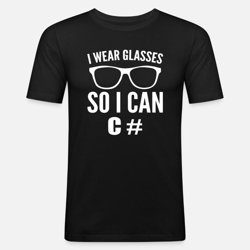 Lustiger Computerprogrammierer Computerfreak - Männer Slim Fit T-Shirt - Schwarz