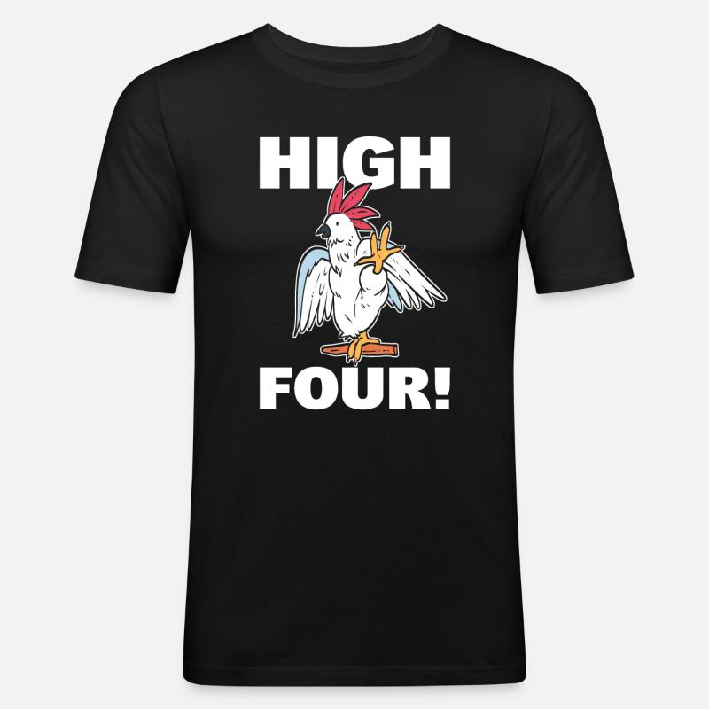 Éleveur de perroquets perroquets - T-shirt près du corps Homme - noir
