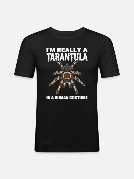 Spider lover arachnology - Men's Slim Fit T-Shirt - black