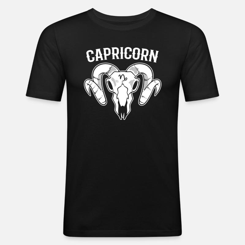 Steinbock -Sternzeichen Tarotkartenleser - Männer Slim Fit T-Shirt - Schwarz