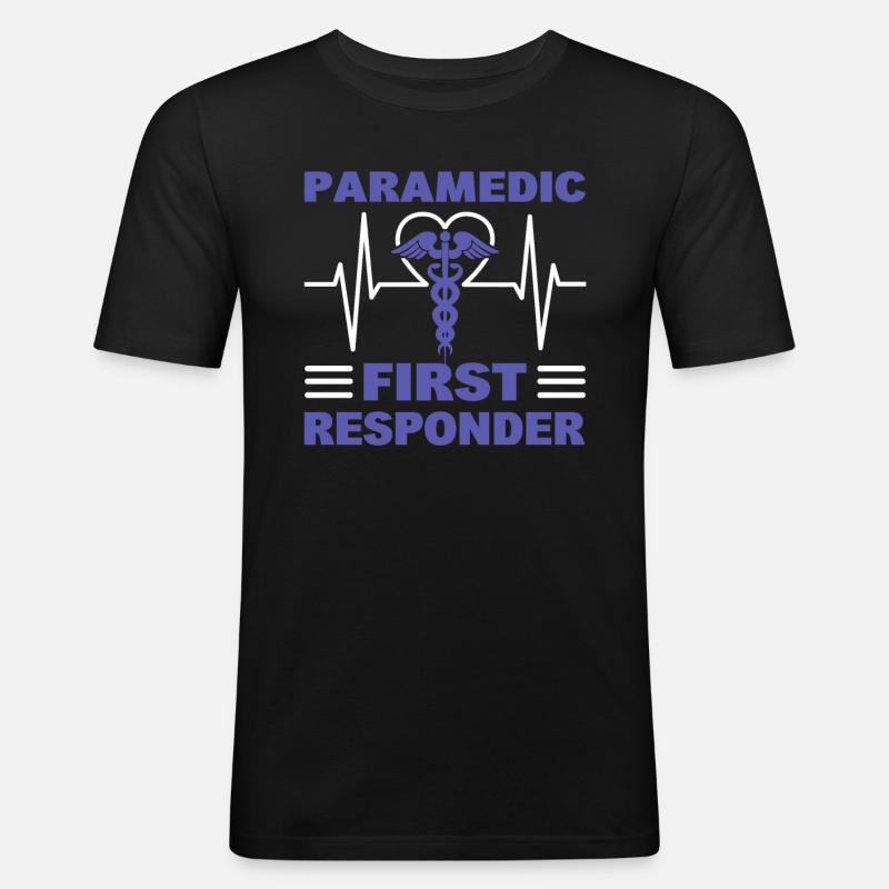 Sanitäter Notfall Medizinischer Assistent - Männer Slim Fit T-Shirt - Schwarz