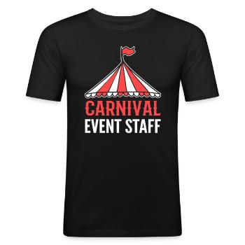 Carnival Event Staff Circus Artist - Men's Slim Fit T-Shirt - black - Front - Nik (191cm)