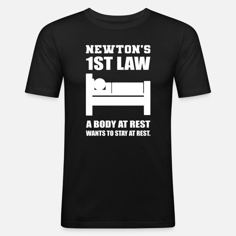 Lustiger Physiklehrer - Männer Slim Fit T-Shirt - Schwarz