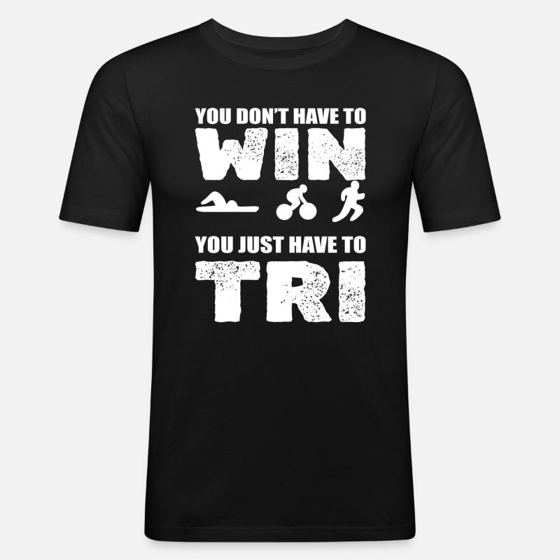 Triathlet Triathlon - Männer Slim Fit T-Shirt - Schwarz