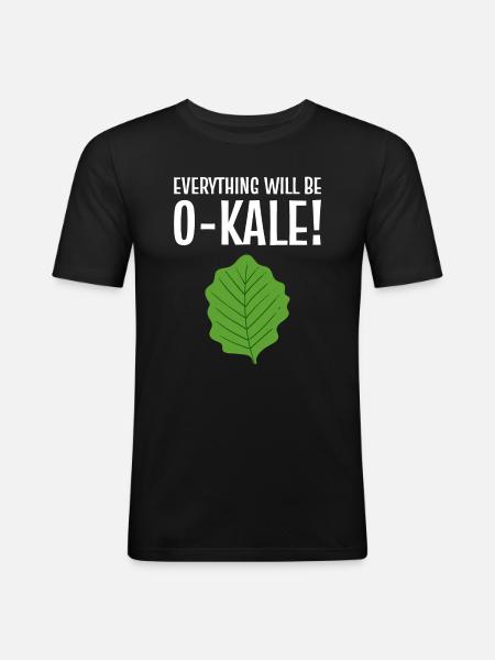 Gemüsekohl Wortspiele Bauer - Männer Slim Fit T-Shirt - Schwarz
