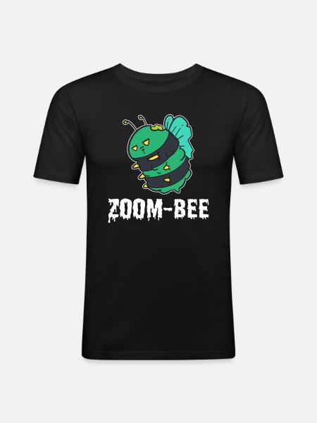 Zoom-bee Bienen Imker - Männer Slim Fit T-Shirt - Schwarz