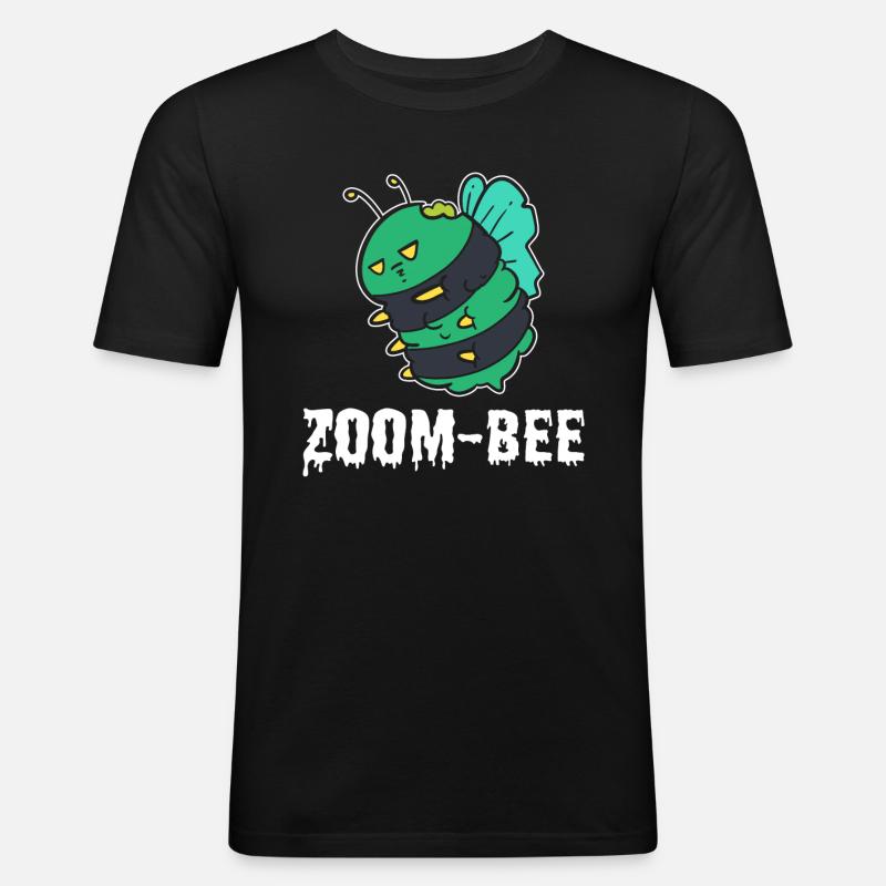 Zoom-bee Bienen Imker - Männer Slim Fit T-Shirt - Schwarz