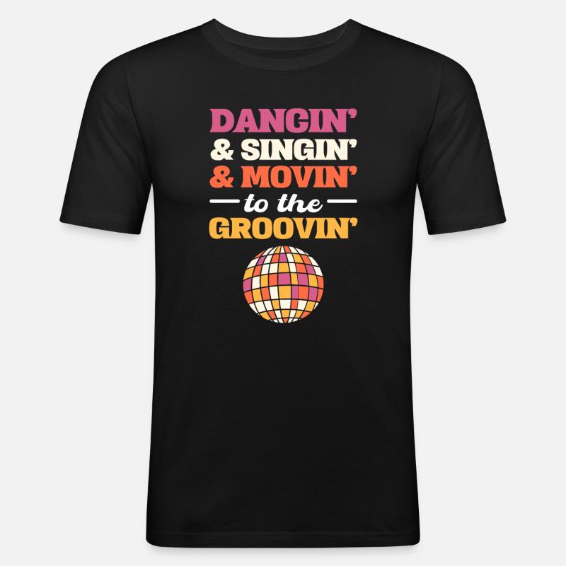 Klassische Disco Tanzlehrer - Männer Slim Fit T-Shirt - Schwarz
