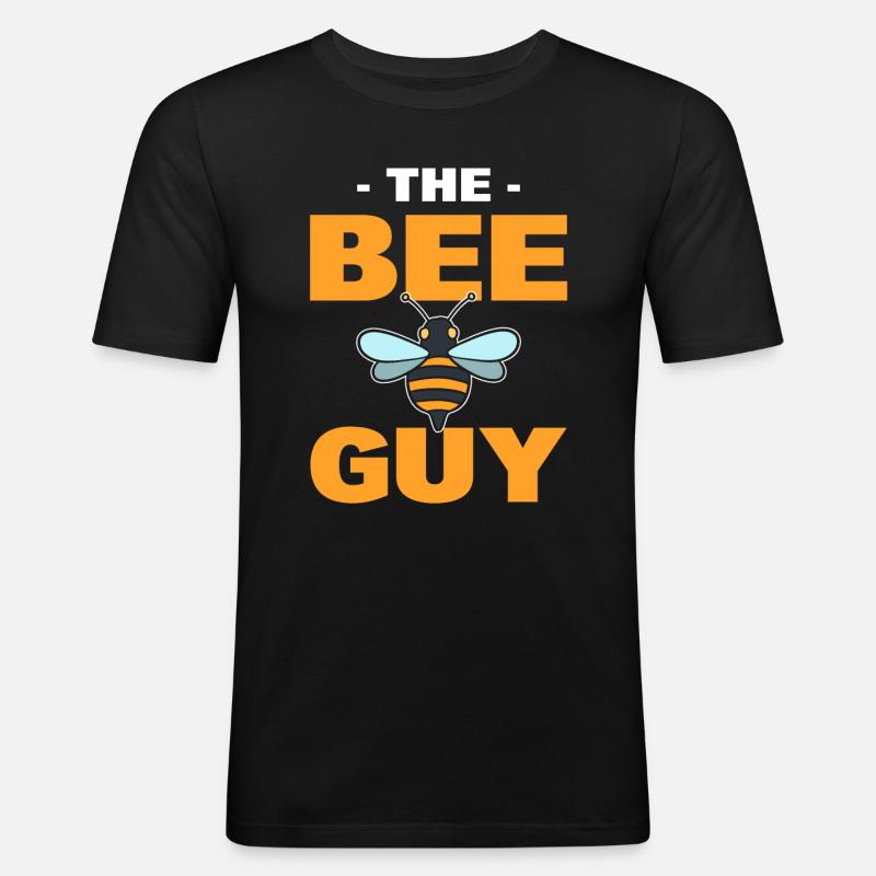 The Bee Guy Imker - Männer Slim Fit T-Shirt - Schwarz