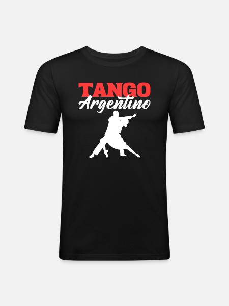 Tango Argentino Tango Tänzer - Männer Slim Fit T-Shirt - Schwarz