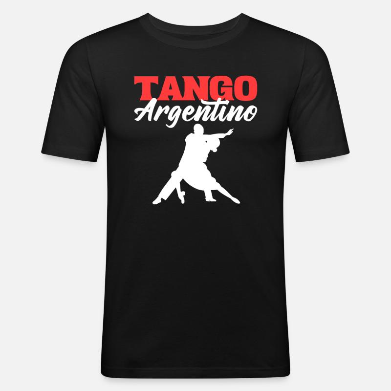 Tango Argentino Tango Tänzer - Männer Slim Fit T-Shirt - Schwarz
