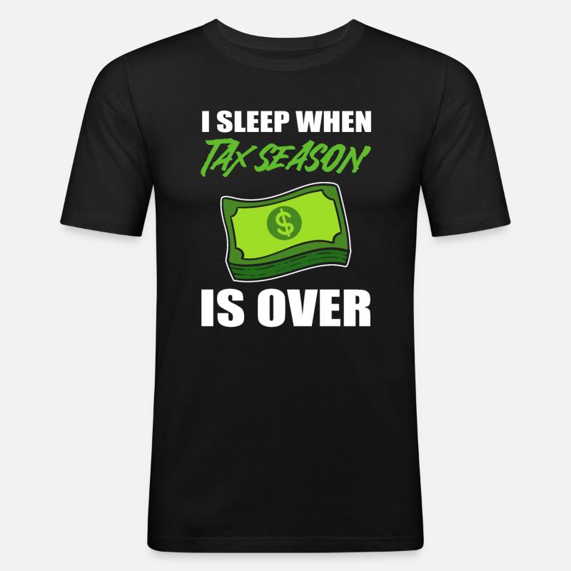 Steuersaison Auditor - Männer Slim Fit T-Shirt - Schwarz