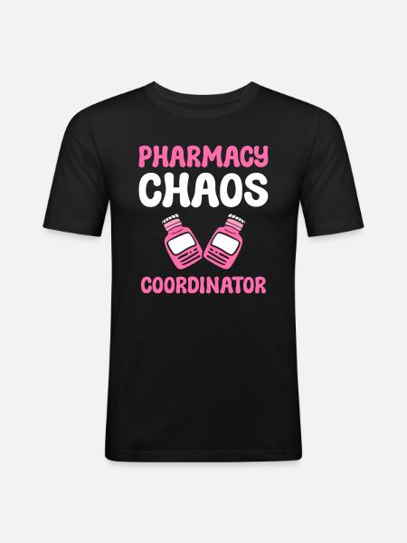 Apothekerleben Apotheker - Männer Slim Fit T-Shirt - Schwarz