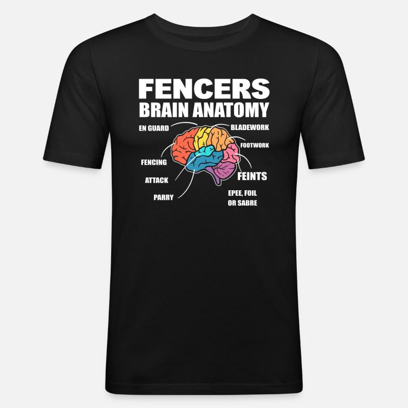 Fechten Kampfsport Fechter - Männer Slim Fit T-Shirt - Schwarz
