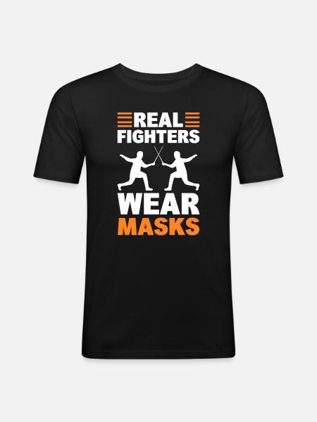 Fechtsport Fechter - Männer Slim Fit T-Shirt - Schwarz