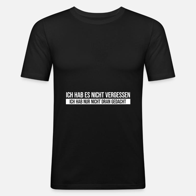Nicht Vergessen - Männer Slim Fit T-Shirt - Schwarz