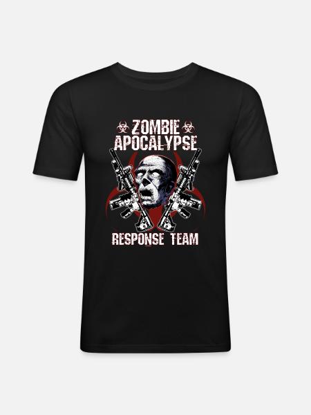 Équipe d’intervention zombie apocalypse - T-shirt près du corps Homme - noir