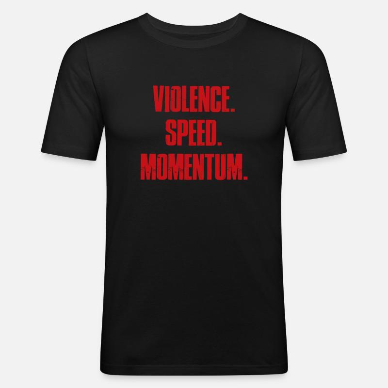 Gewaltgeschwindigkeitsschwelle - Männer Slim Fit T-Shirt - Schwarz