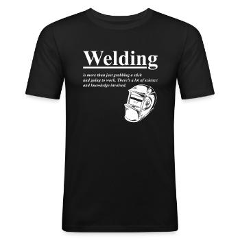Welding Definition - Men's Slim Fit T-Shirt - black - Front - Nik (191cm)