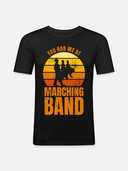 Marching bands joke - Men's Slim Fit T-Shirt - black