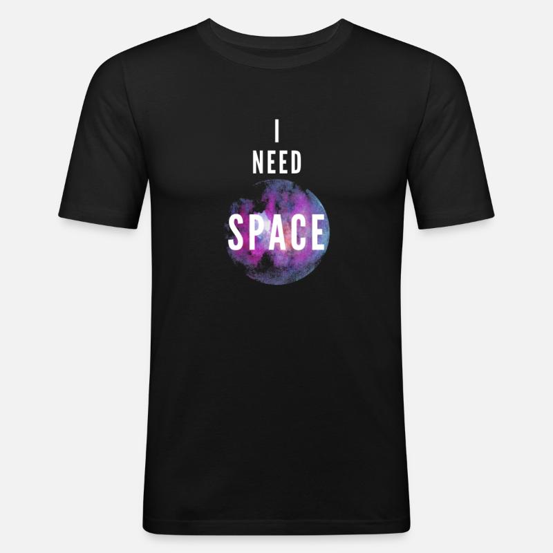 space, space, stars, science, galaxy - Men's Slim Fit T-Shirt - black