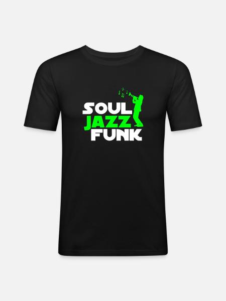 Soul jazz funk - Men's Slim Fit T-Shirt - black