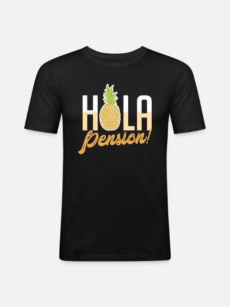 Pension Ruhestand - Männer Slim Fit T-Shirt - Schwarz