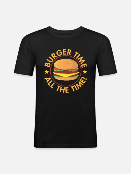 Burger fast food - Men's Slim Fit T-Shirt - black