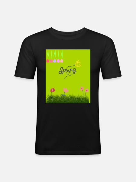 Frühlingsgeschmack - Männer Slim Fit T-Shirt - Schwarz