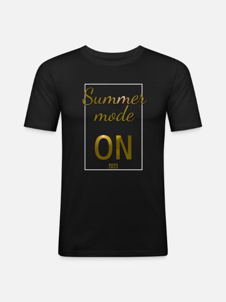 Summer mode ON - 2023 - Men's Slim Fit T-Shirt - black