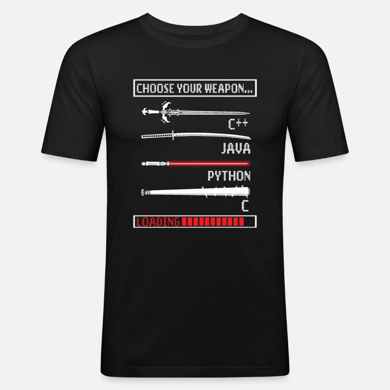 Programmierer Geschenk Java C Programmierung - Männer Slim Fit T-Shirt - Schwarz