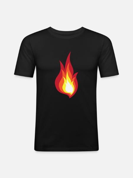 Fire costume flame - it lights fireworks - Men's Slim Fit T-Shirt - black