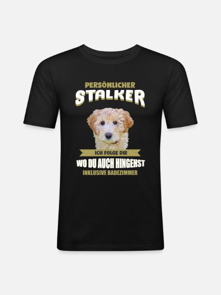 Labradoodle - Männer Slim Fit T-Shirt - Schwarz