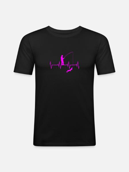 Angel Heartbeat - Men's Slim Fit T-Shirt - black