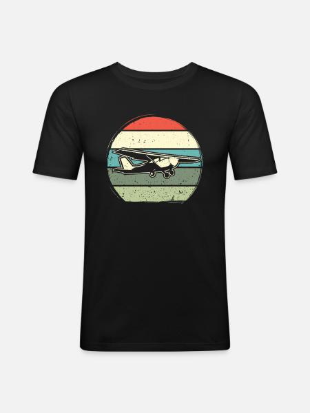 Modellflugzeug Modellflieger Modellbau Flugzeug - Männer Slim Fit T-Shirt - Schwarz