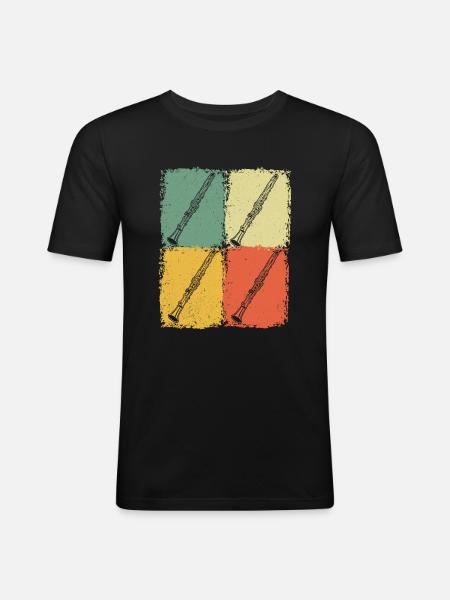 Clarinet Clarinet player Clarinetist - Men's Slim Fit T-Shirt - black