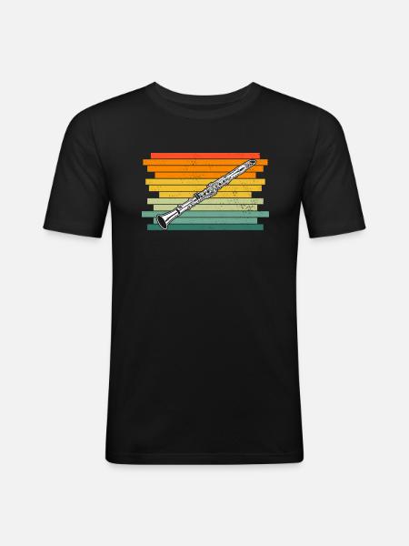 Clarinet Clarinet player Clarinetist - Men's Slim Fit T-Shirt - black