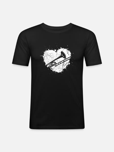 Trombone Trombone player Trombonist - Men's Slim Fit T-Shirt - black