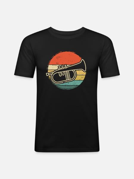 Flugelhorn Flugelhorn player Flugelhorn player - Men's Slim Fit T-Shirt - black