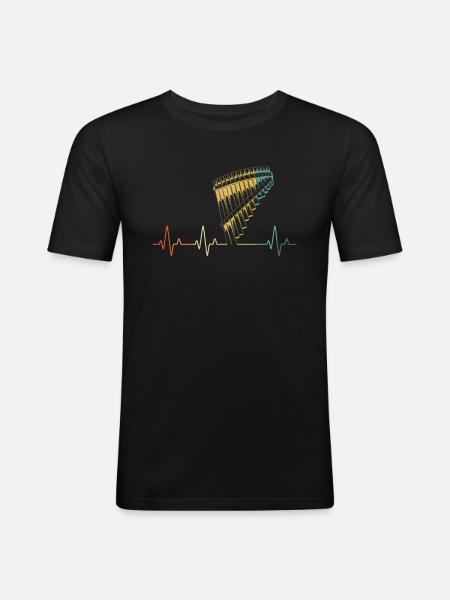 Panflute Panflute player Panflutist - Men's Slim Fit T-Shirt - black