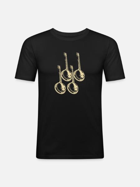 Banjo Banjo player Banjoist - Men's Slim Fit T-Shirt - black