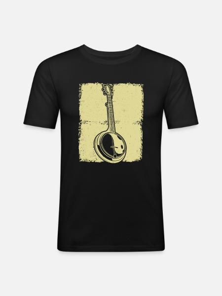Banjo Banjo player Banjoist - Men's Slim Fit T-Shirt - black