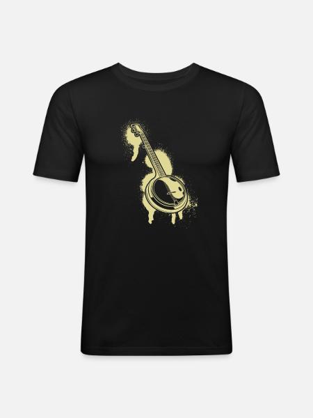 Banjo Banjo player Banjoist - Men's Slim Fit T-Shirt - black