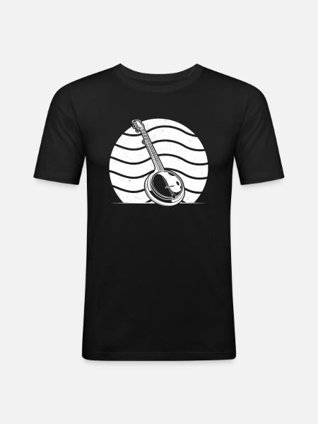 Banjo Banjo player Banjoist - Men's Slim Fit T-Shirt - black