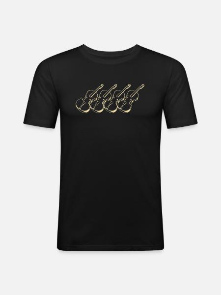 Cello Cellospieler Cellist - Männer Slim Fit T-Shirt - Schwarz