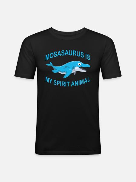 Biologiste marin Mosasaurus Time Dinosaur - T-shirt près du corps Homme - noir