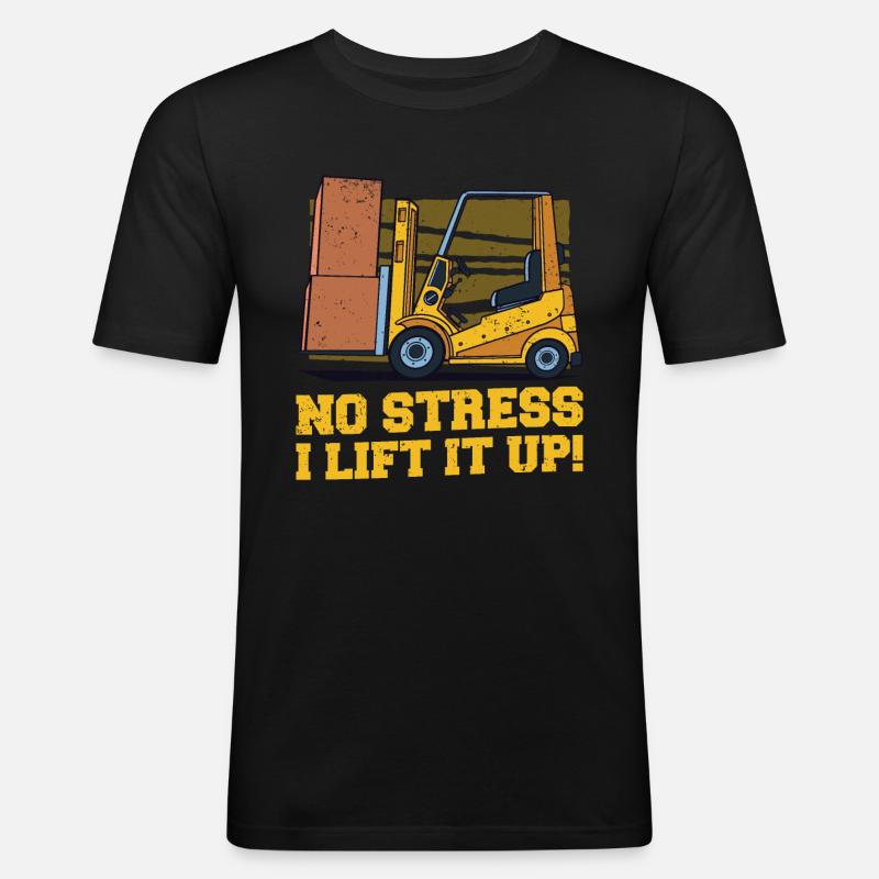Gabelstaplerfahrer Gabelstapler Staplerfahrer - Männer Slim Fit T-Shirt - Schwarz