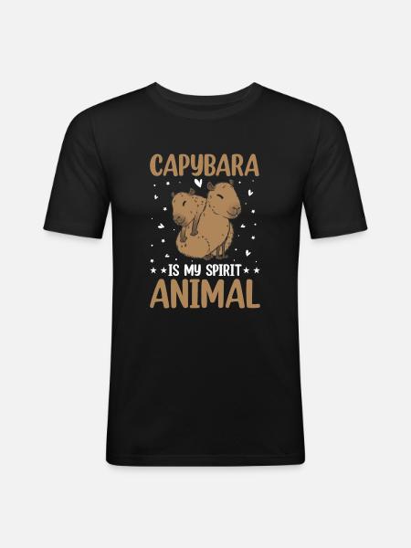 Capybara rodent capybara capybara - Men's Slim Fit T-Shirt - black