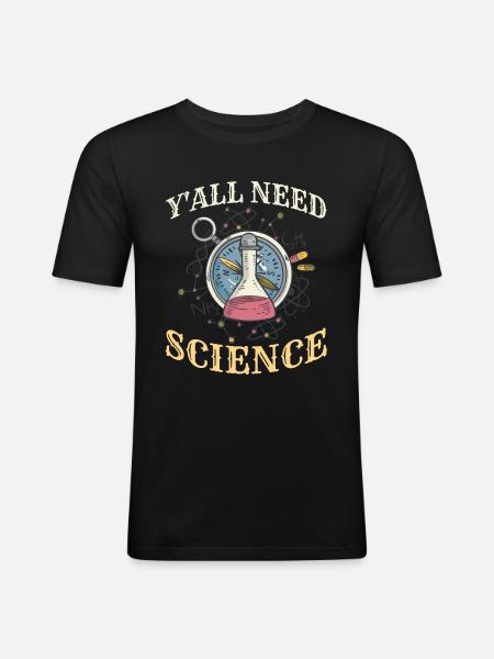 Scientist, physicist, chemist, teacher - Men's Slim Fit T-Shirt - black
