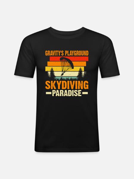 Skydiving Skydiving - Men's Slim Fit T-Shirt - black